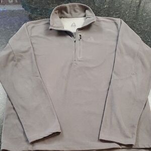 Eddie Bauer First Ascent Gray Quarter-Zip Fleece Sweatshirt